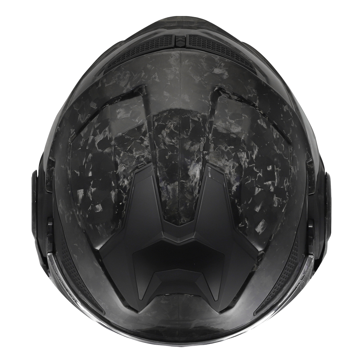 LS2 Advant X Carbon Full Forged helmet with chin bar rotated open