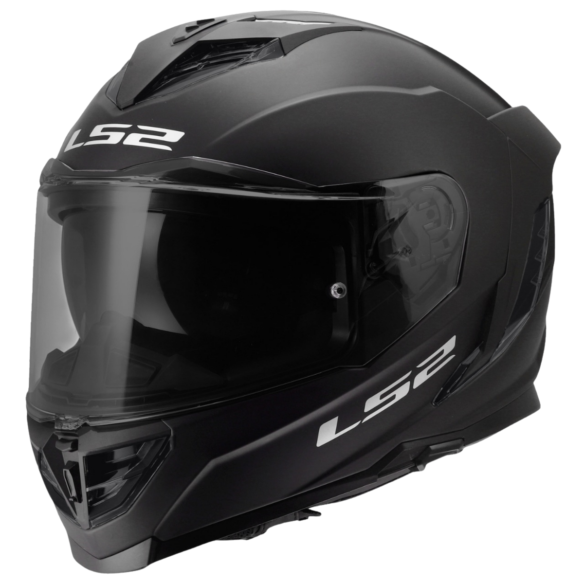 LS2 Assault III Solid Matte Black front three-quarter view