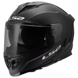 LS2 Assault III Solid Matte Black front three-quarter view
