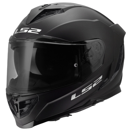 LS2 Assault III Solid Matte Black front three-quarter view