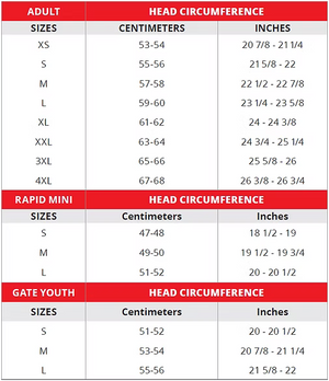 LS2 helmet sizing chart for Assault III Warrior Krome
