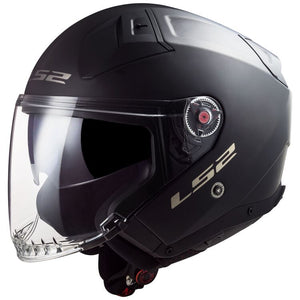 LS2 Infinity II Open Face Helmet Solid: The LS2 Infinity offers that ultimate sense of freedom riders want, wrapped in a tech