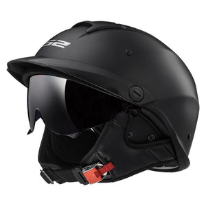 LS2 Rebellion Half Helmet Solid in Matte Black