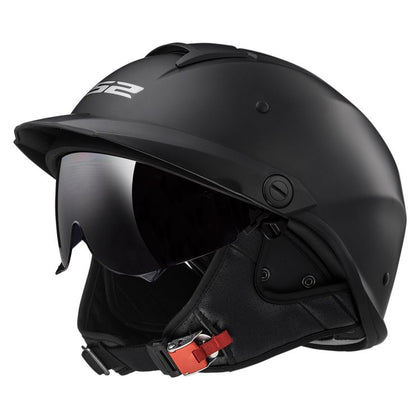 LS2 Rebellion Half Helmet Solid in Matte Black