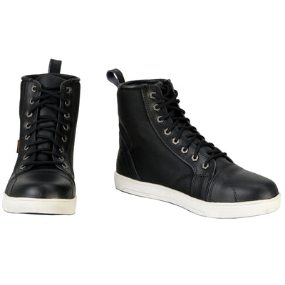 On The Wall Riding Shoes: Milwaukee Leather MBM9004WP Men's Waterproof Black Leather Motorcycle Reinforced Street Riding Shoe