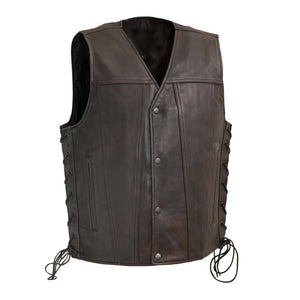 Men's High Roller Vest: The High Roller is a combo of club style and western style, in a V-neck with the classic 4 snap front