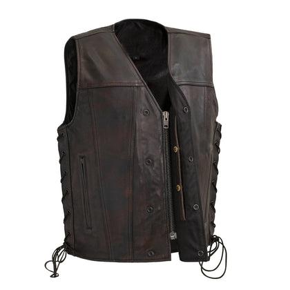 Men's High Roller Vest: The High Roller is a combo of club style and western style, in a V-neck with the classic 4 snap front