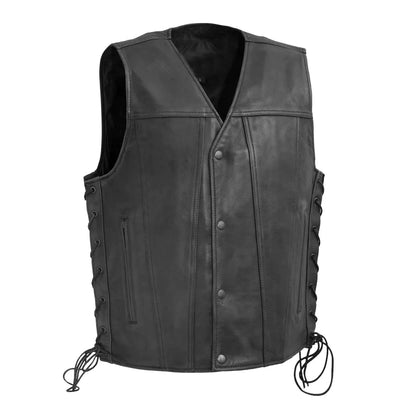 Men's High Roller Vest: The High Roller is a combo of club style and western style, in a V-neck with the classic 4 snap front