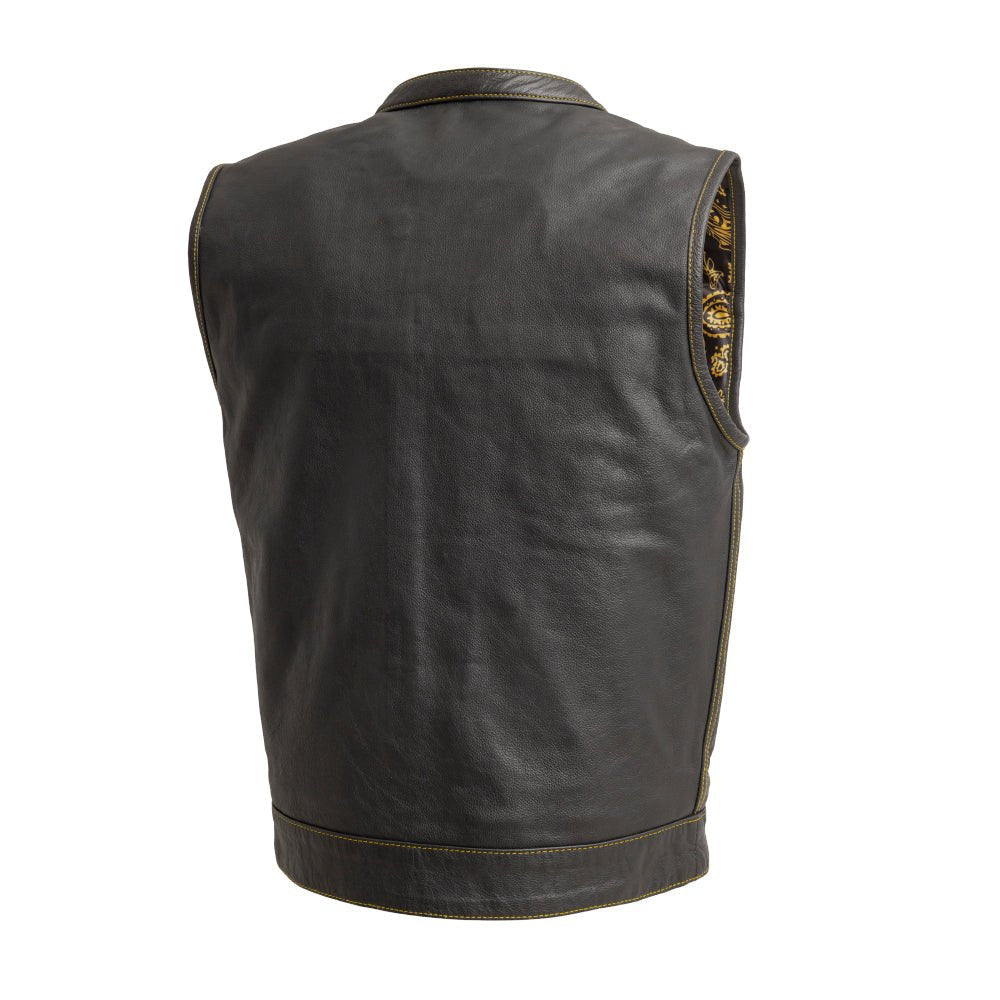 Men's Paisley Leather Cut in Gold back view