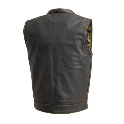 Men's Paisley Leather Cut in Gold back view
