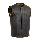Men's Paisley Leather Cut in Gold front view