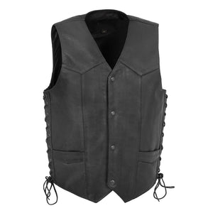 Men's Rancher Western Vest: When the timeless appeal of the Wild West meets the thrill of the open road, you get the Rancher 