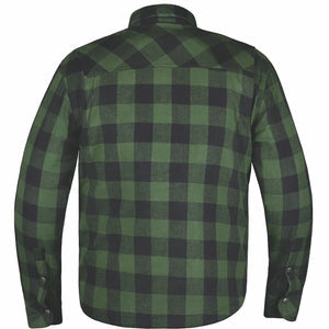 Black and Green men's armored riding flannel alternate view
