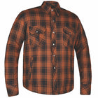 Men's armored riding flannel in Copper plaid