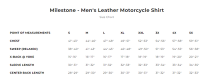 Men's Milestone Leather Shirt: Milestone - Men's Motorcycle Leather Shirt
The Milestone is a true leather overshirt, running 