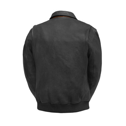 Motorcycle Bomber Leather Jacket: This jacket seamlessly marries timeless design with Armor pockets to provide the rider unpa