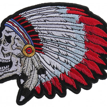 Indian Headdress Skull Patch