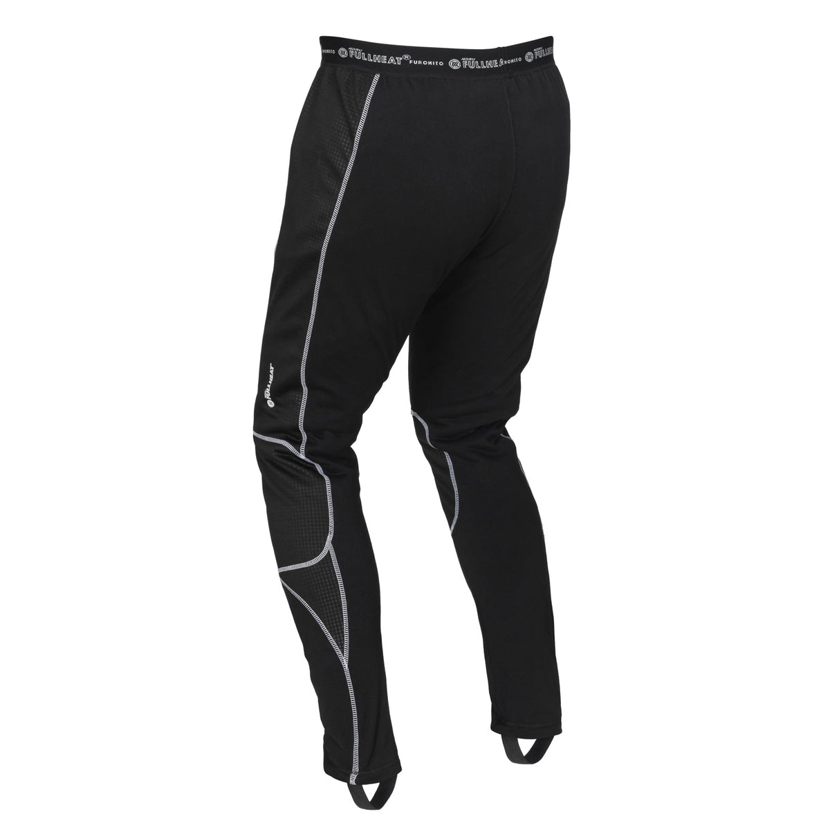 NORU Full Heat Long Johns in black, back angle view