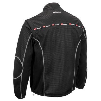 NORU Full Heat Mid Layer Jacket in black, back angle view