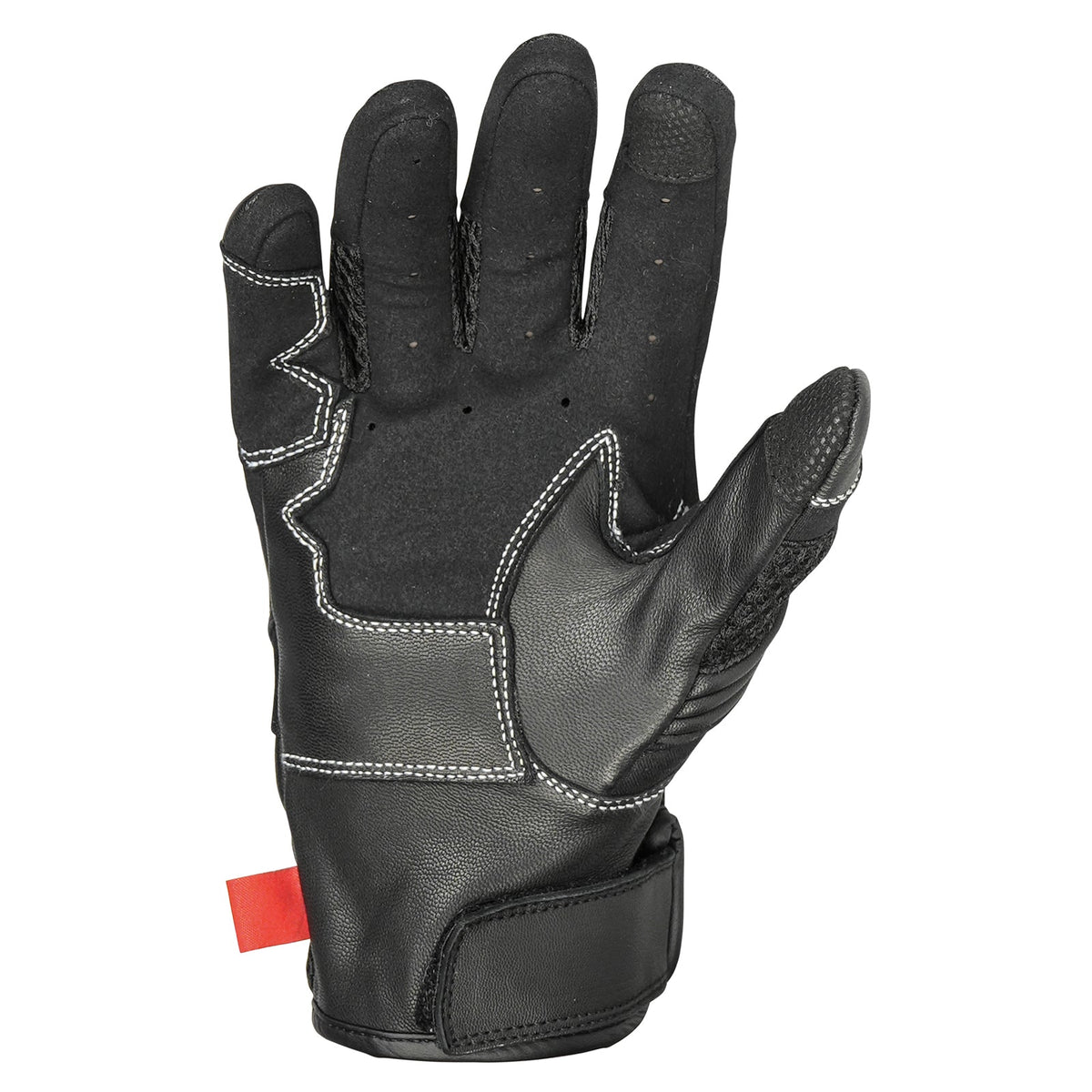 NORU Women's Kiryu mesh riding gloves in Black, palm view