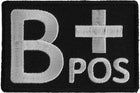 Blood ID Patch - B Positive: Product Information:
Dimension: 3x2 inchBorders: Clean Cut Embroidered Borders for Easy SewingPa