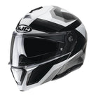 HJC i90 Lark: HJC Black/White/Gray i90 Lark MC10 HelmetAdvanced Polycarbonate Composite Shell: Lightweight, superior fit and 