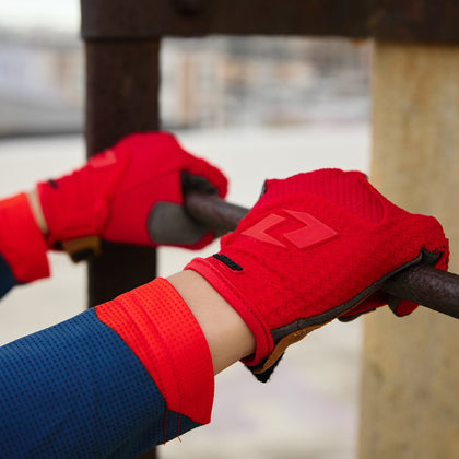 ONE Industries X-197 Youth Gloves Red, manufacturer detail photograph
