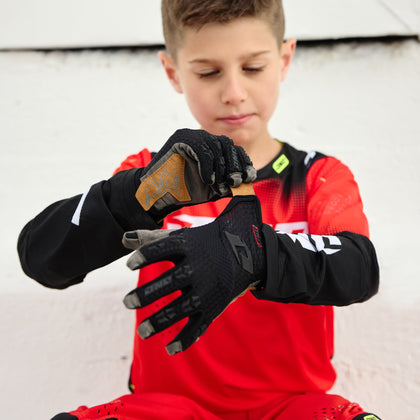 ONE Industries X-197 Youth Gloves Black, manufacturer product photograph