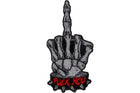 FU skeleton middle finger embroidered patch P6887