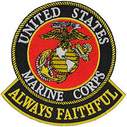 USMC Logo Always: EagleEmblems PM5398 Patch-USMC Logo,Always Faithful (3'')