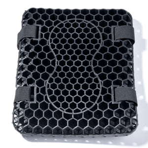 Black honeycomb gel motorcycle passenger cushion