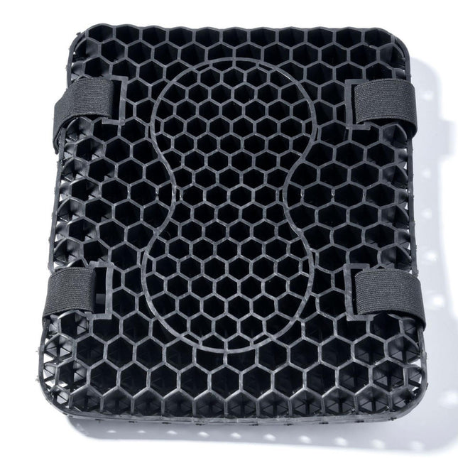Black honeycomb gel motorcycle passenger cushion