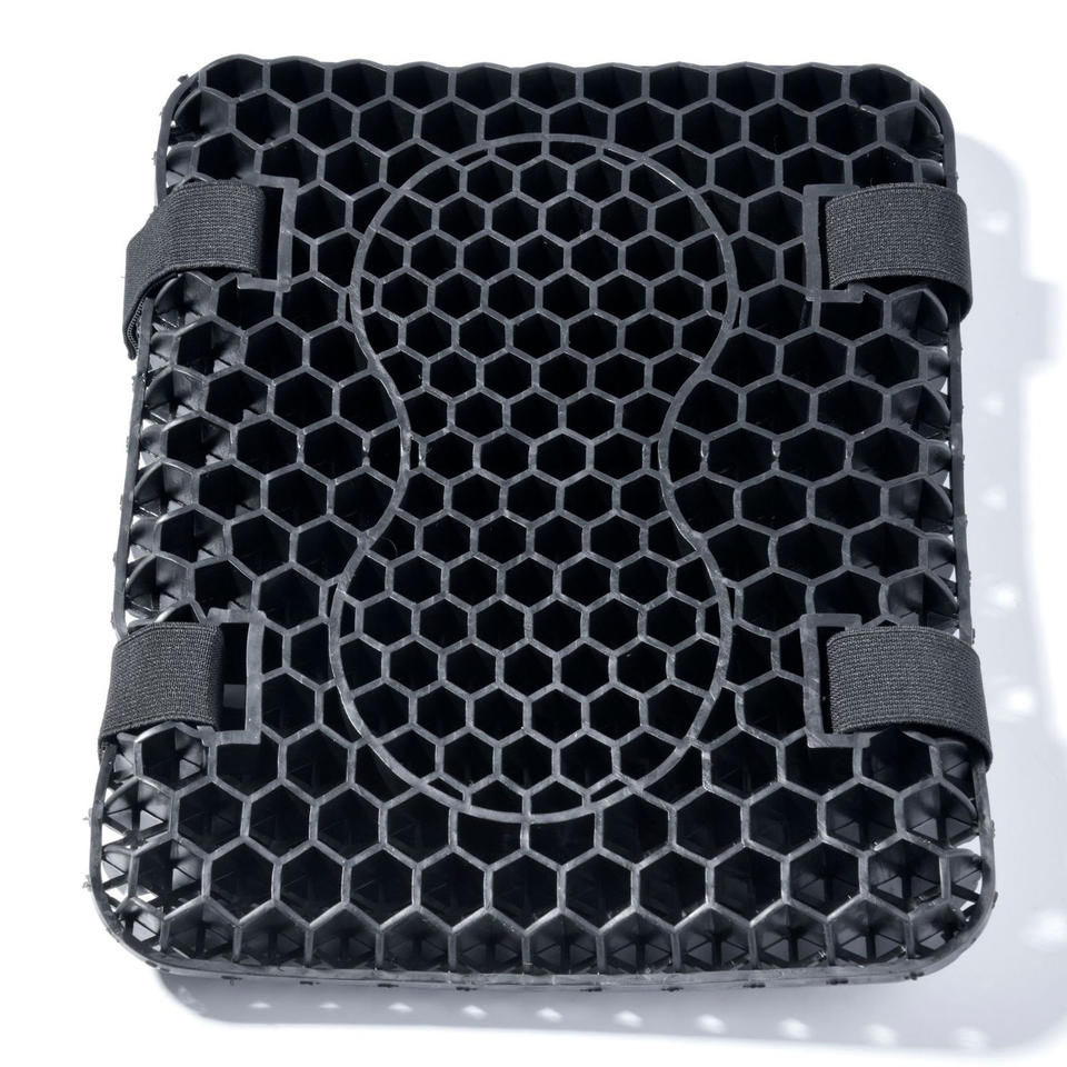Black honeycomb gel motorcycle passenger cushion