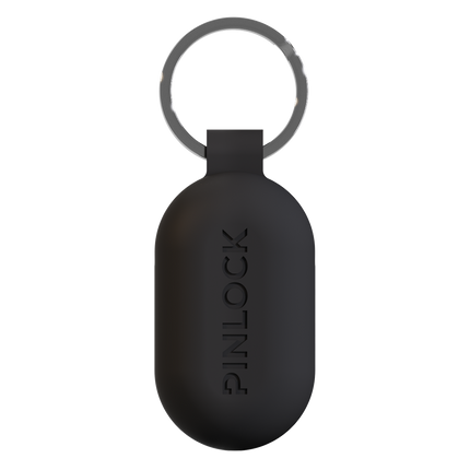 Pinlock Earplug Set with Case, black and red, soft keychain storage case