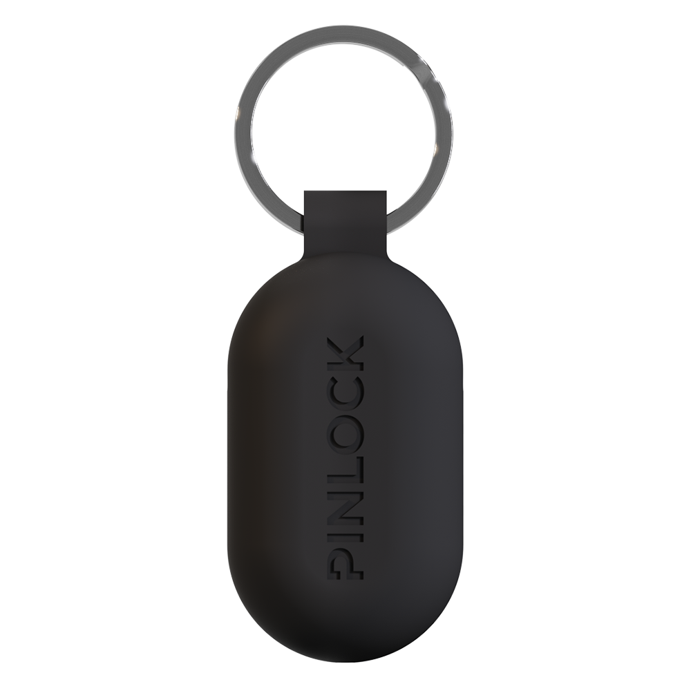 Pinlock Earplug Set with Case, black and red, soft keychain storage case