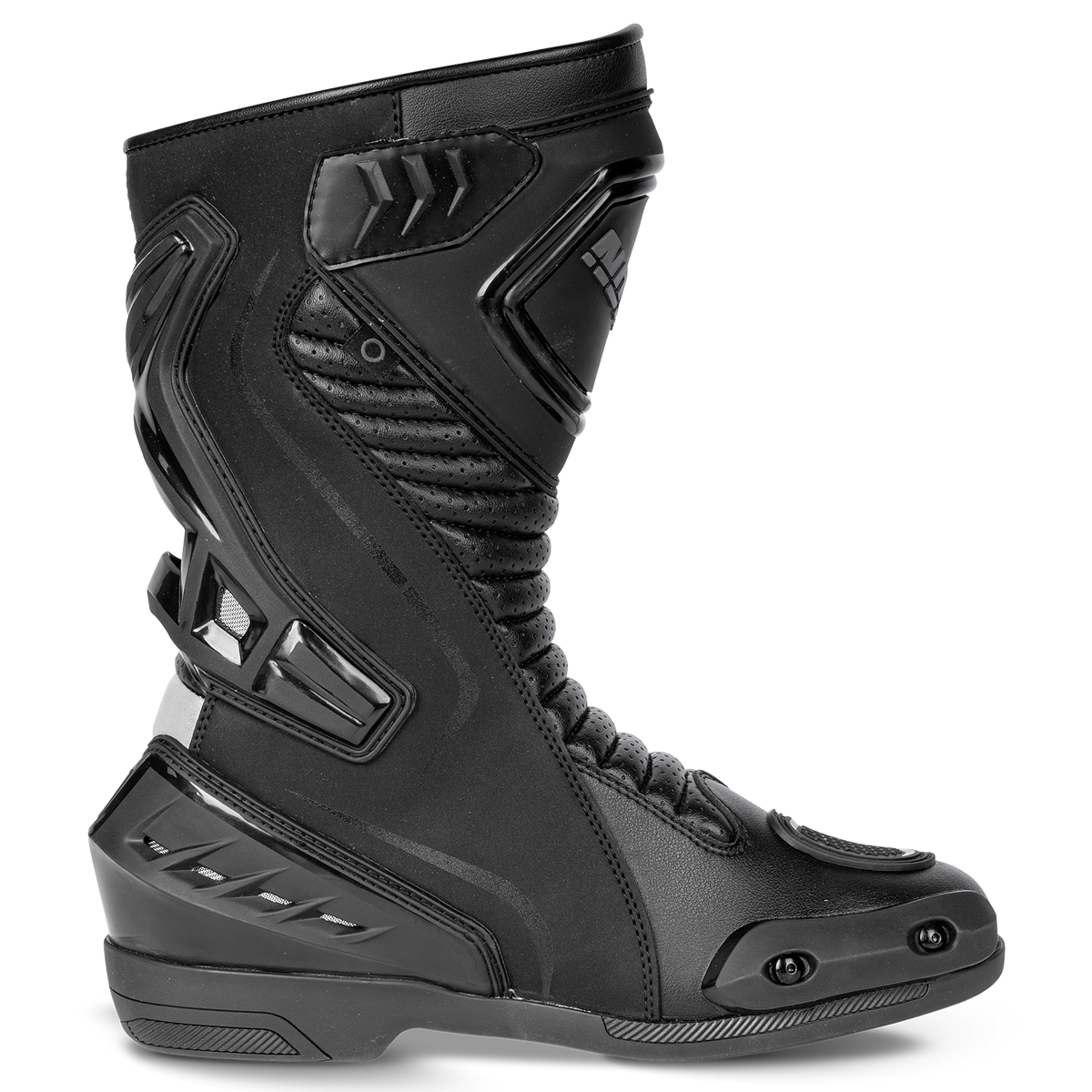 NORU Hakone motorcycle boots in black, side view