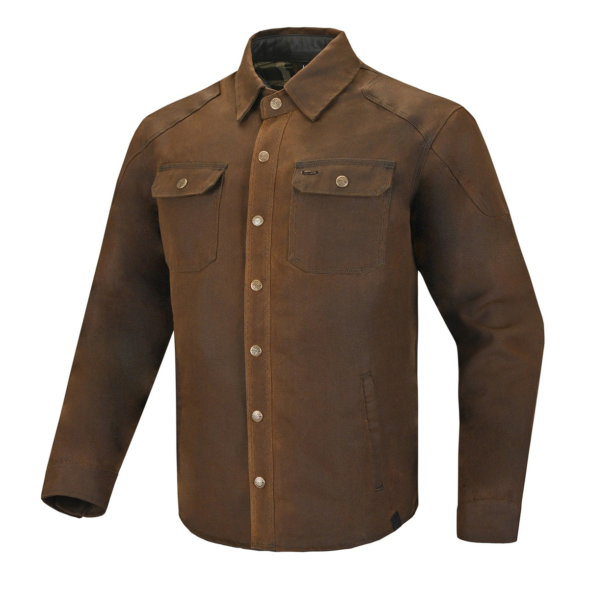 Cortech Rambler Wax Cotton Riding Jacket in Black, front view