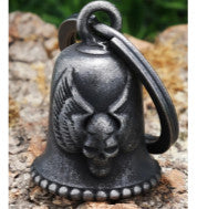 Motorcycle Bell - Vintage Skull with Wings
