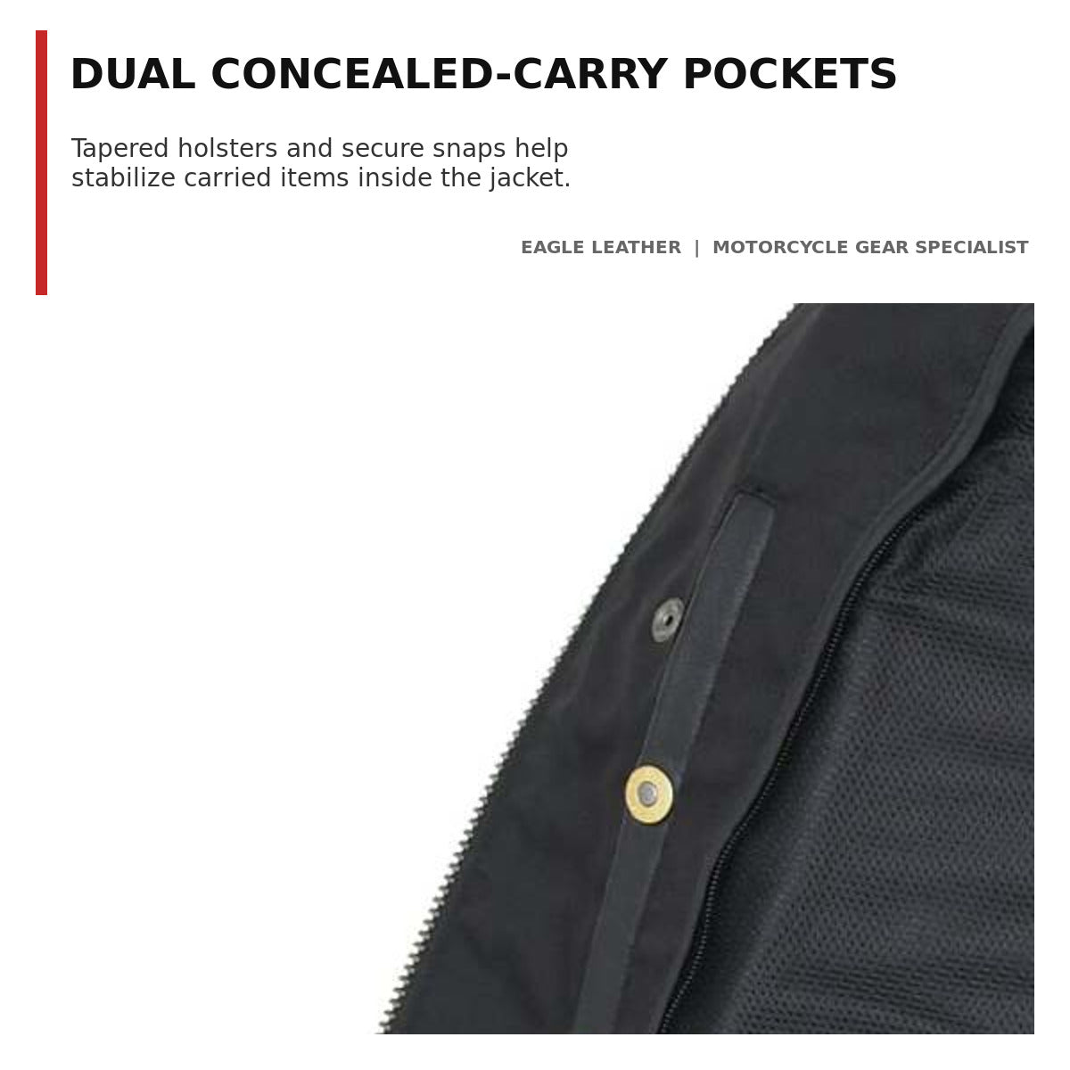 Raider dual concealed carry pockets with tapered holsters