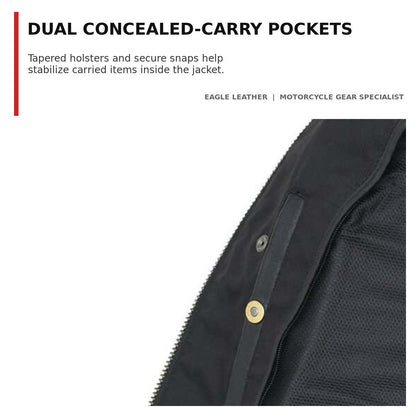 Raider dual concealed carry pockets with tapered holsters