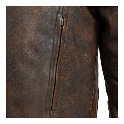 Raider copper jacket zippered rear ventilation detail