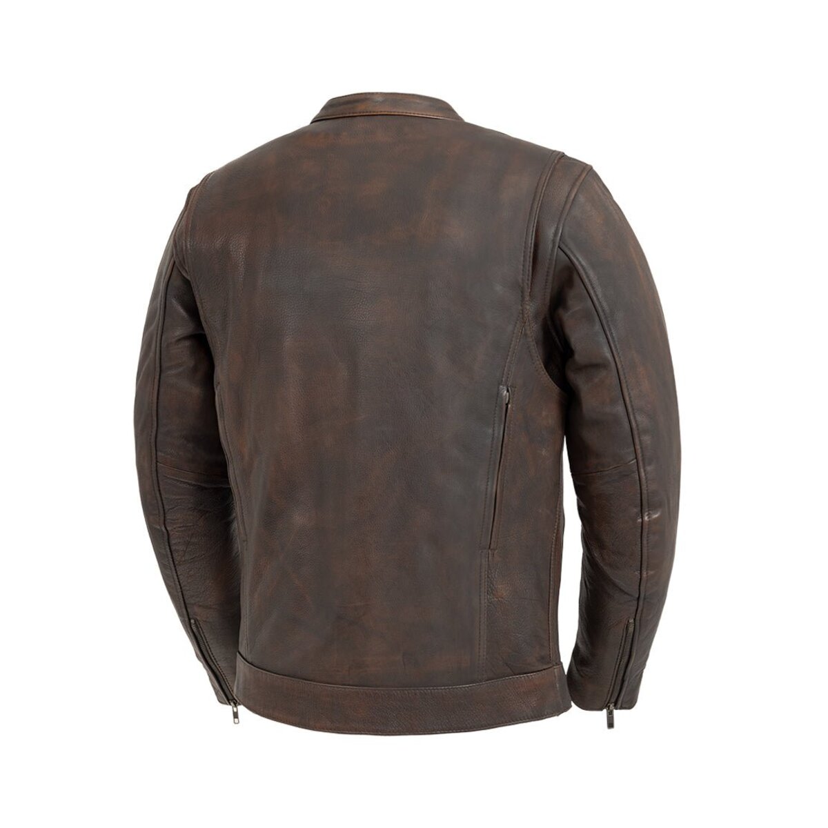 Eagle Leather Raider copper leather motorcycle jacket back view