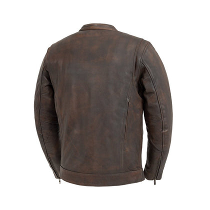 Eagle Leather Raider copper leather motorcycle jacket back view