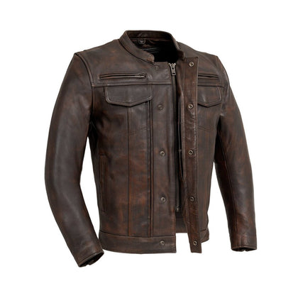 Eagle Leather Raider copper jacket open front view