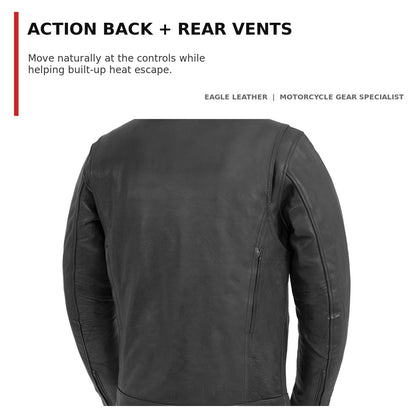 Raider jacket action back and rear vents for mobility and airflow