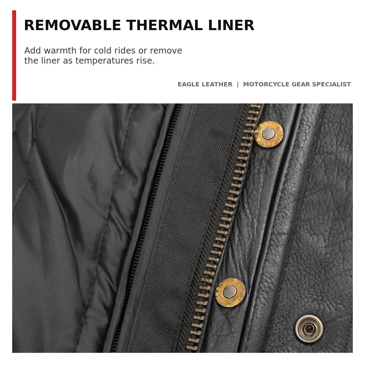 Raider removable thermal liner for changing temperatures