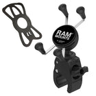 Small RAM X-Grip Holder with Tough-Claw in Black - complete mount and included tether