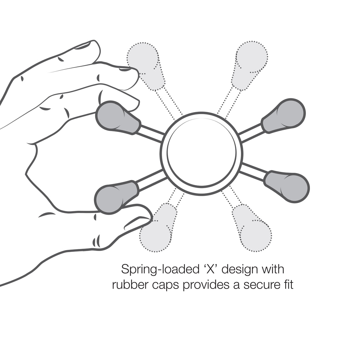 Small RAM X-Grip Holder with Tough-Claw in Black - spring-loaded cradle operation