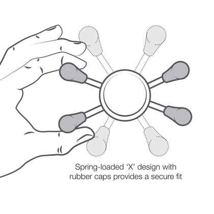 Small RAM X-Grip Holder with Tough-Claw in Black - spring-loaded cradle operation