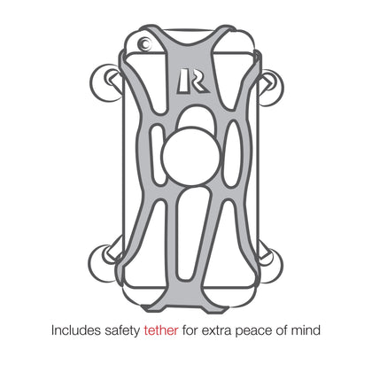 Small RAM X-Grip Holder with Tough-Claw in Black - device tether installation